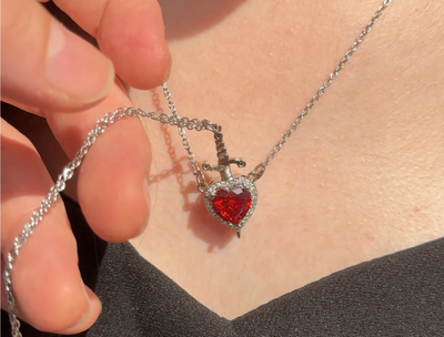 Heart & Sword Necklace